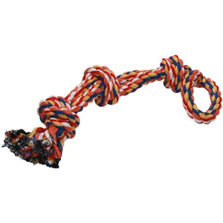 Nobby Rope Toy Spielseile bunt 3 Knoten doppelt 580 g – Bild 2