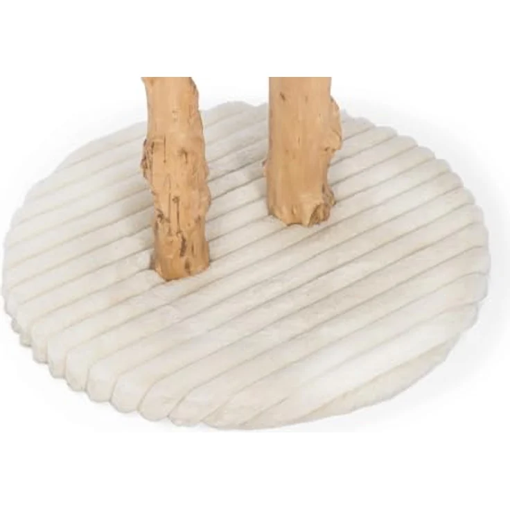 Designed by Lotte Kratzbaum Reya, cremefarben aus Dattel- und Birnbaumholz, für Katzen bis 10 kg – Bild 4