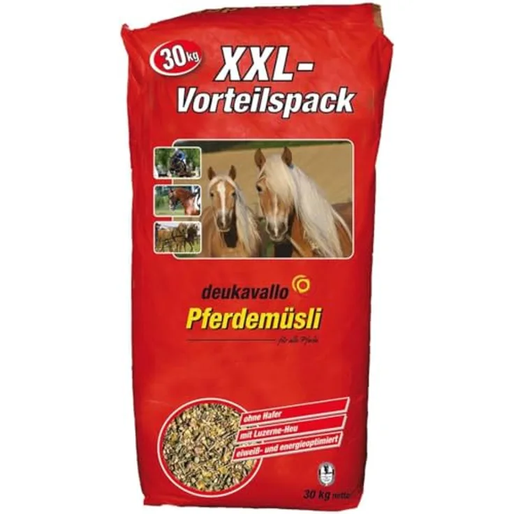 Deuka Deukavallo Pferdemüsli XXL, 30 kg, mit hohem Rohprotein- und Rohfaseranteil für gesunde Ernährung