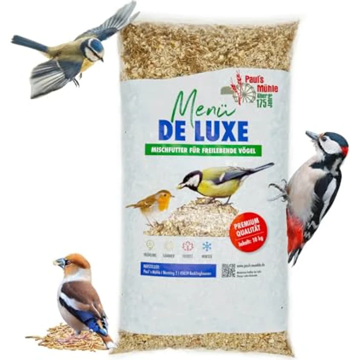 Pauls Mühle Wildvogelfutter Deluxe, 10 kg Mischung für Wildvögel – Bild 4