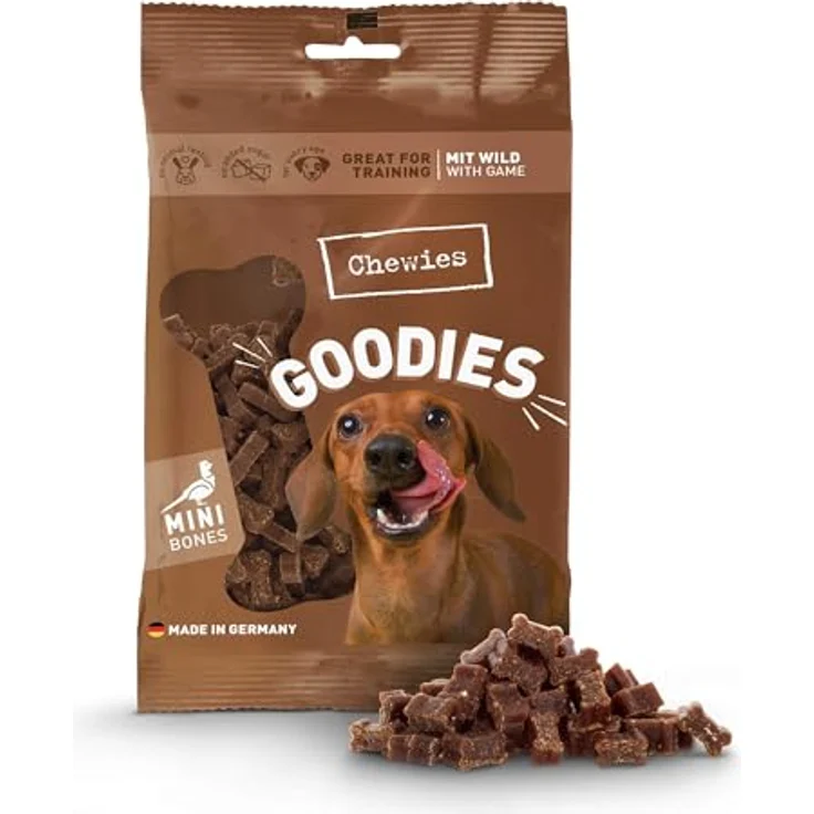 Chewies Hundeleckerli Training Mini Wild Knöchelchen, 125 g, zuckerfrei, hoher Fleischanteil, ideal für kleine und mittelgroße Hunde – Bild 1
