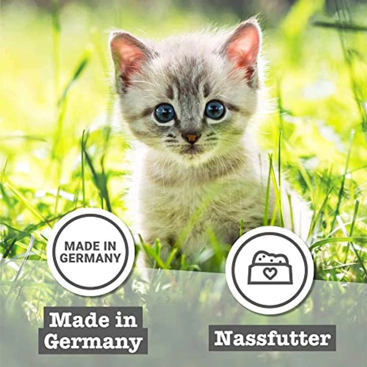catz finefood Kitten Multipack, Nassfutter für junge Katzen, getreidefrei und zuckerfrei, 90% Fleischanteil, 6 x 200 g Dosen – Bild 5
