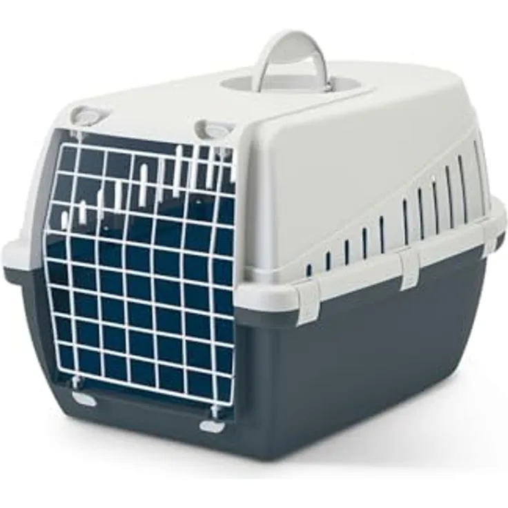 Savic Transportbox Trotter 2, Hunde-Transportbox in grau/anthrazit mit stabiler Konstruktion