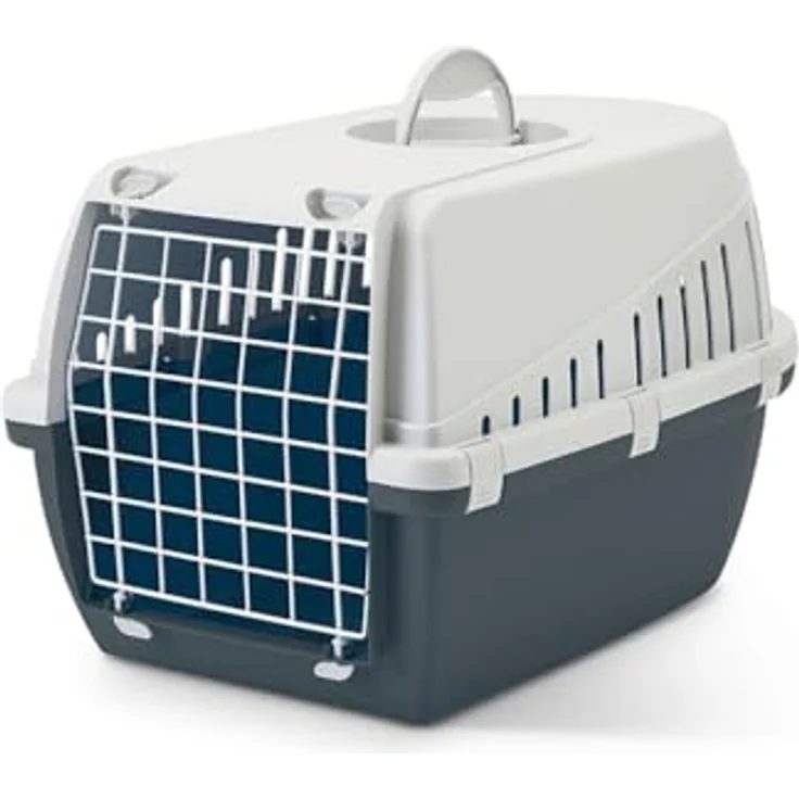 Savic Transportbox Trotter 2, Hunde-Transportbox in grau/anthrazit mit stabiler Konstruktion – Bild 1