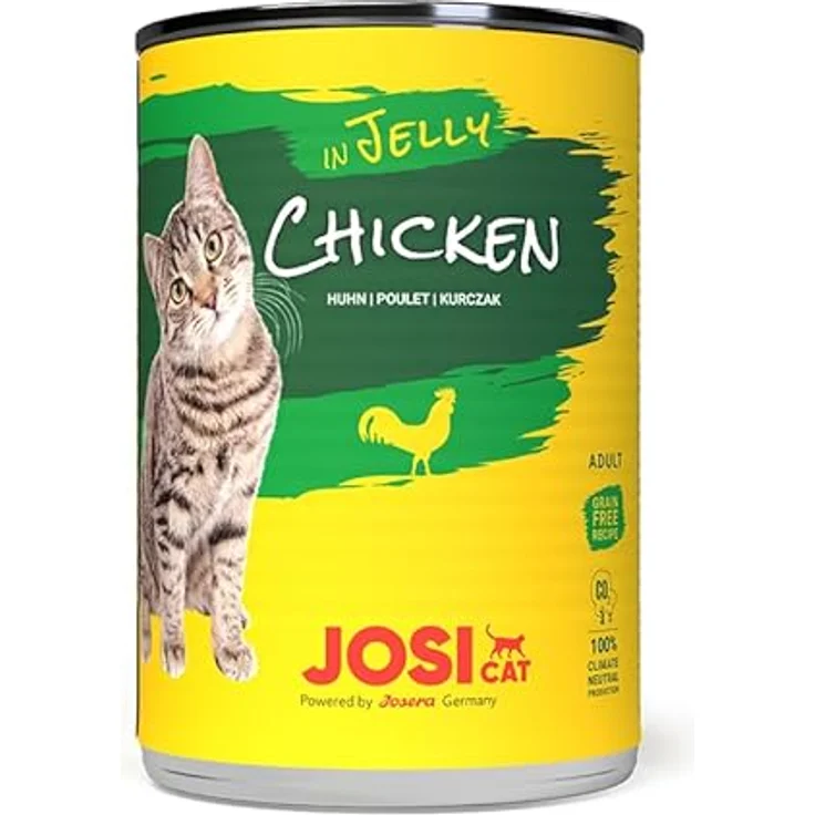 JosiCat Chicken in Jelly, Premium Nassfutter für ausgewachsene Katzen, 12 x 400 g, Huhn in Gelee, mit Vitamin D3 & E, getreidefrei, Made in Germany – Bild 5