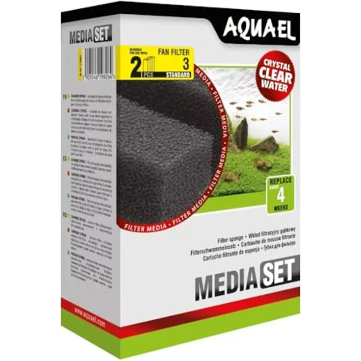 Aquael Aquariumfilter Filterschwamm, 2er Pack für Fan 3 Plus, phenolfrei, mechanische und biologische Filtration – Bild 2