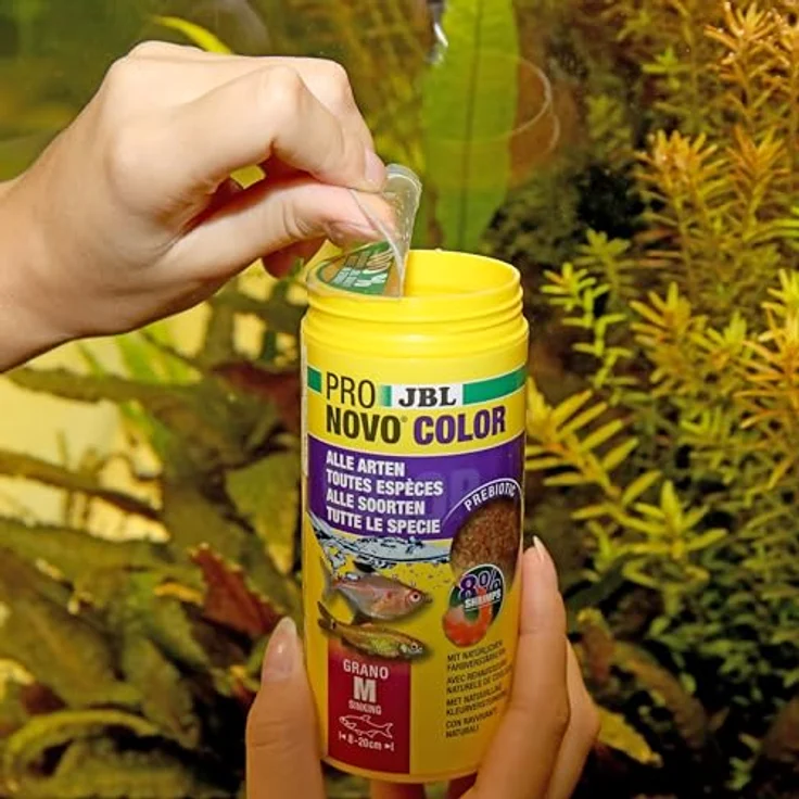 JBL PRONOVO COLOR GRANO CLICK, Farbfutter-Granulat für Aquarienfische 8-20 cm, prebiotisch, 250 ml mit Klickdosierer – Bild 6