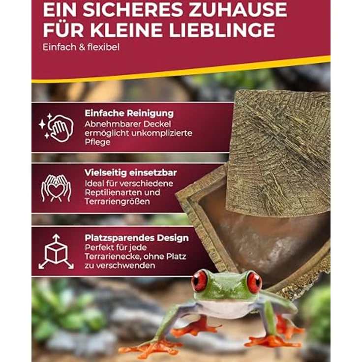 HOBBY Terrariendeko Eckhöhle Bark, ideale Rückzugs- und Versteckmöglichkeit für Terrarientiere – Bild 4