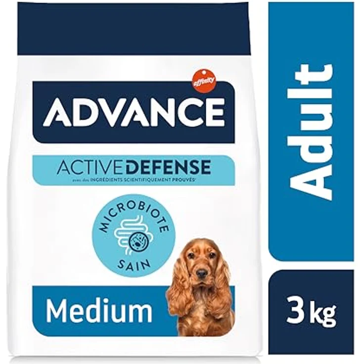 Advance Medium Adult Trockenfutter für Hunde, 3 kg Packung mit moderatem Protein- und Fettgehalt, Zahnsteinprophylaxe und Immunstärkung – Bild 2