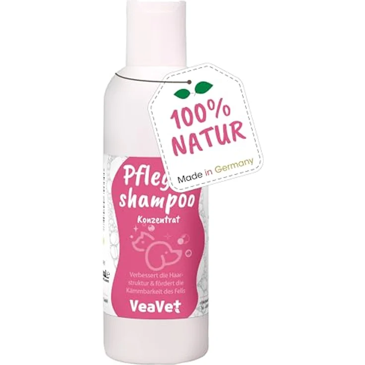 cdVet VeaVet Pflegeshampoo 200ml, mildes Shampoo für Hunde & Katzen, hautberuhigend und feuchtigkeitsspendend, 100% natürliche Inhaltsstoffe – Bild 1