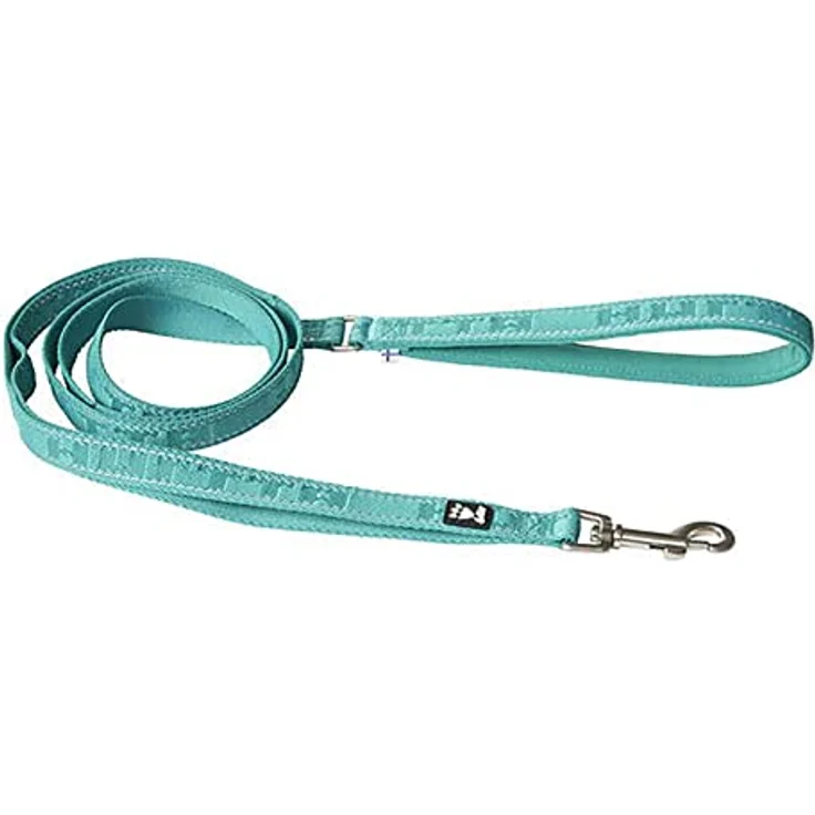 HURTTA Casual Reflective Leash, reflektierende Hundeleine aus recyceltem Material mit Sicherheitsgriff, peacock (petrol) – Bild 2