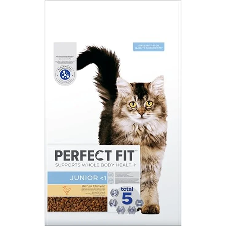 Perfect Fit Junior Trockenfutter für junge Katzen unter 1 Jahr - Huhn, 7 kg, gesunde Haut & Fell, unterstützt die Verdauung und Harnwege – Bild 2