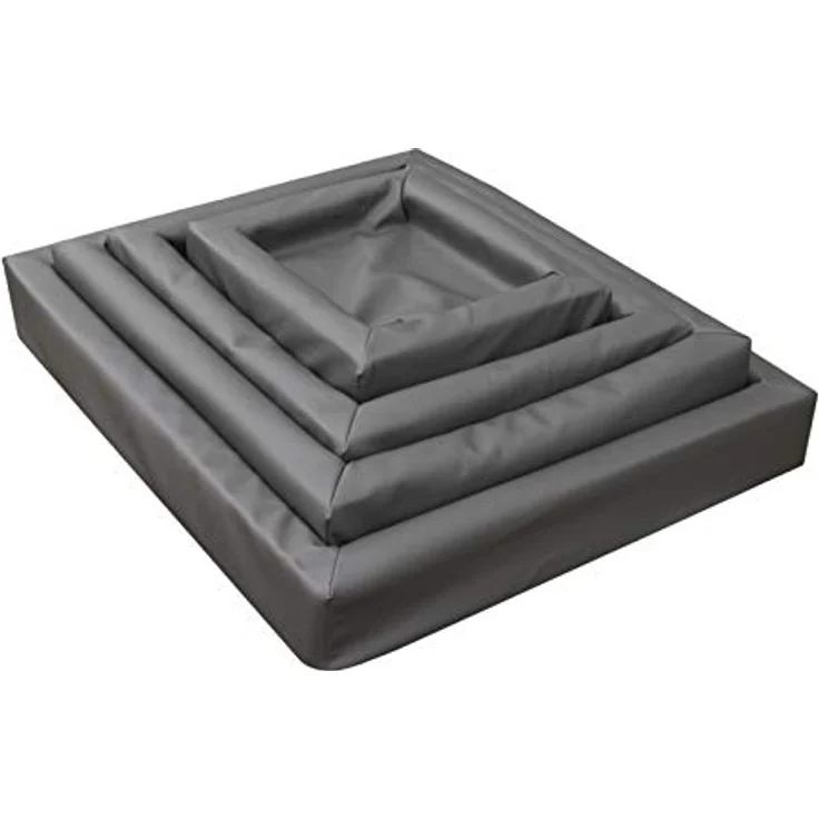 Lounge Dogbed Tierbett Lounge Dog Bed M, PU Leder, allergikerfreundlich, flüssigkeitsdicht, hohe Ränder, 70 x 85 cm – Bild 2