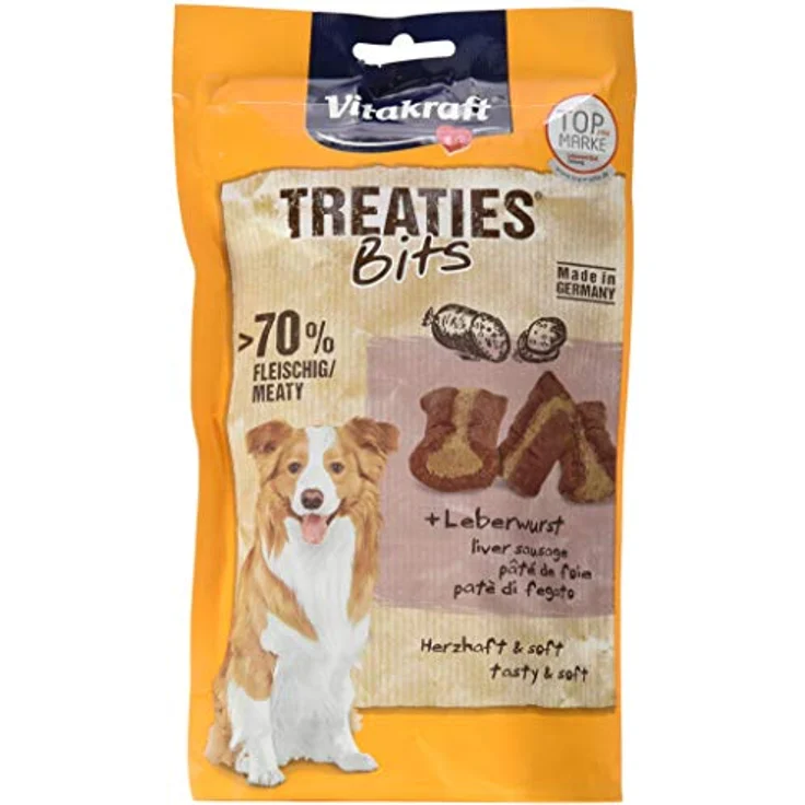 Vitakraft Treaties Bits Liver, Hundesnacks 6x120g, köstlicher Lebergeschmack – Bild 1