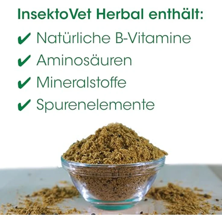 cdVet InsektoVet Herbal 100 g, natürliche Hunde-Nahrungsergänzung mit B-Vitaminen, Mineralstoffen und Aminosäuren zur Unterstützung des Hautstoffwechsels – Bild 3