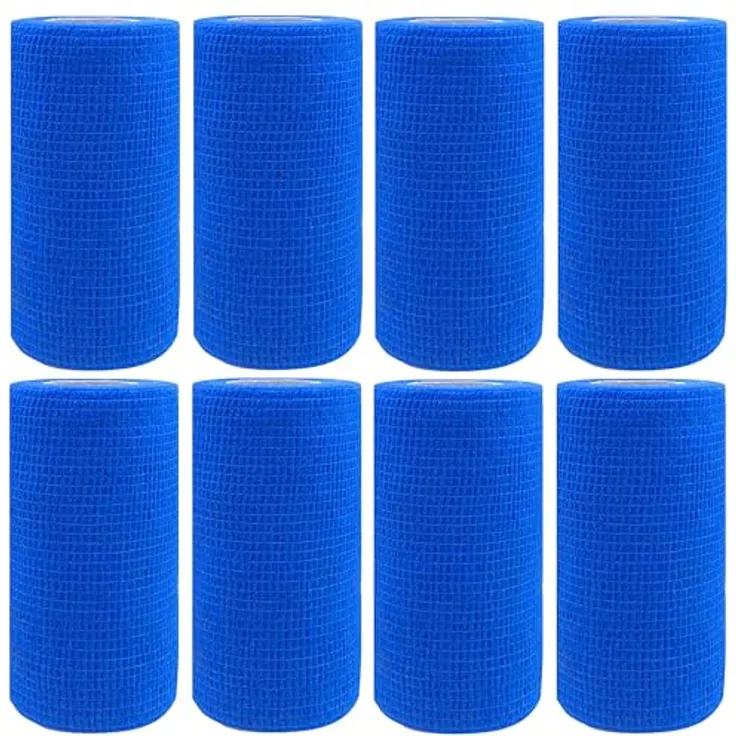 NELLHOMY 8 Rollen Selbstklebender Verband, 10cm x 4,5m Elastische Kohäsive Bandage für Sport und Haustiere, Atmungsaktiv und Wasserdicht