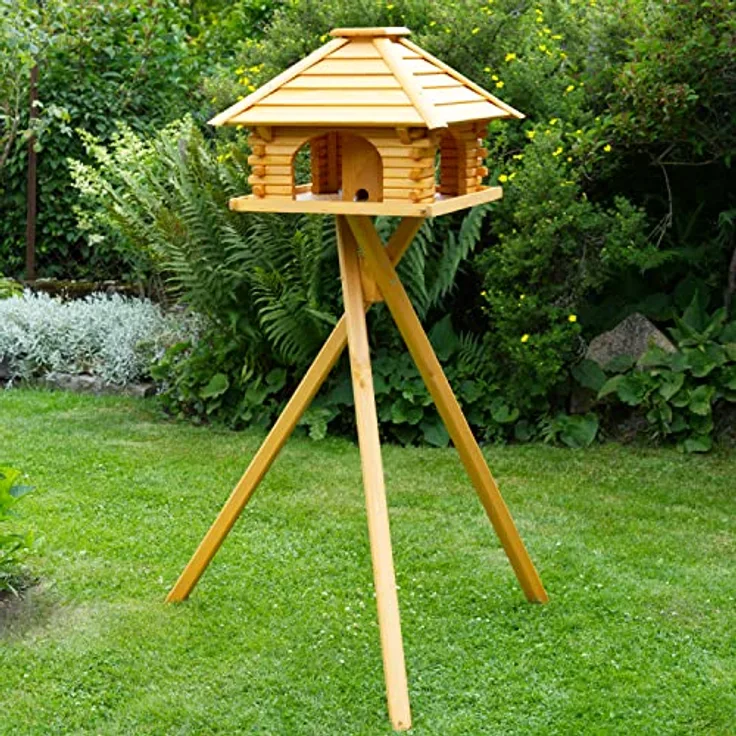 Deko-Shop-Hannusch stabiles Futterhaus/Vogelhaus, imprägniert, mit Ständer