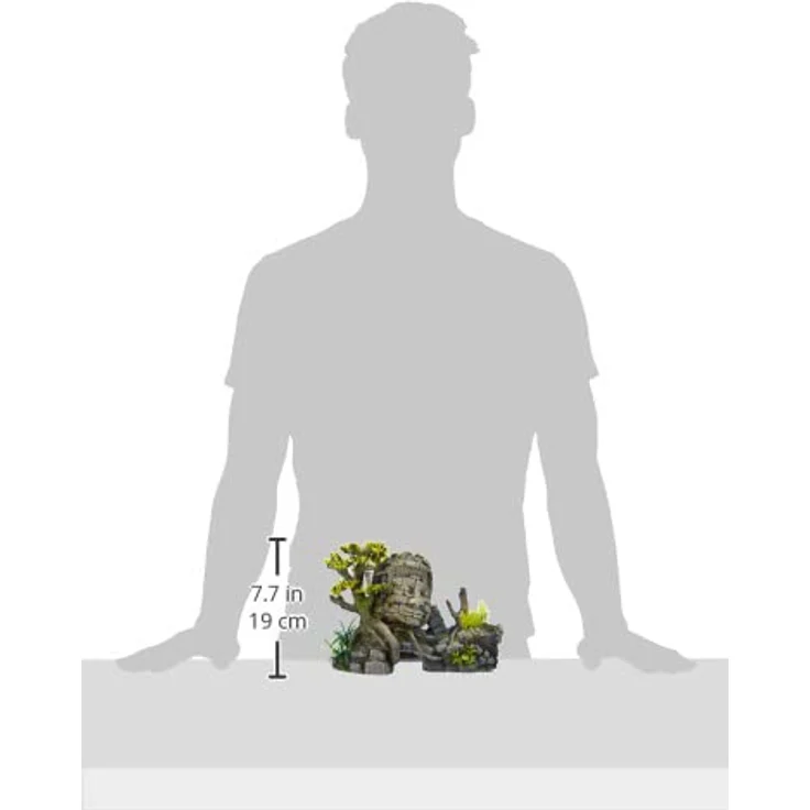 Nobby Aqua Ornaments ANGKOR WAT, detailgetreue Polyresin-Dekoration mit Pflanzen für Süß- und Meerwasseraquarien – Bild 2