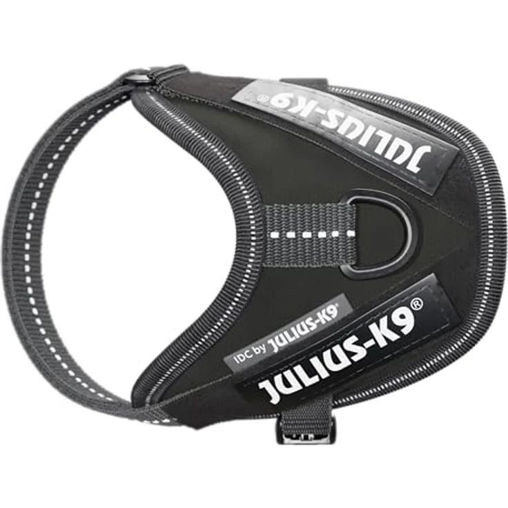 Julius-K9 Hunde-Geschirr IDC Powergeschirr schwarz, atmungsaktives Innenfutter, verstellbar, reflektierend, fluoreszierender Schriftzug – Bild 4
