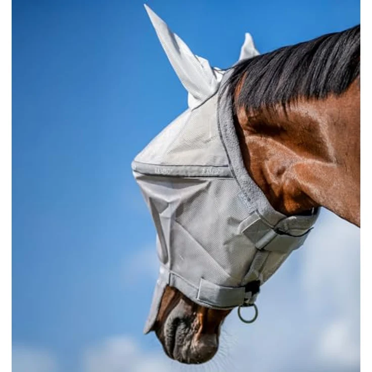 Horseware® Flymask, Pferde-Fliegenmaske mit UV-Schutz und zuverlässigem Insektenschutz, schwarz – Bild 2