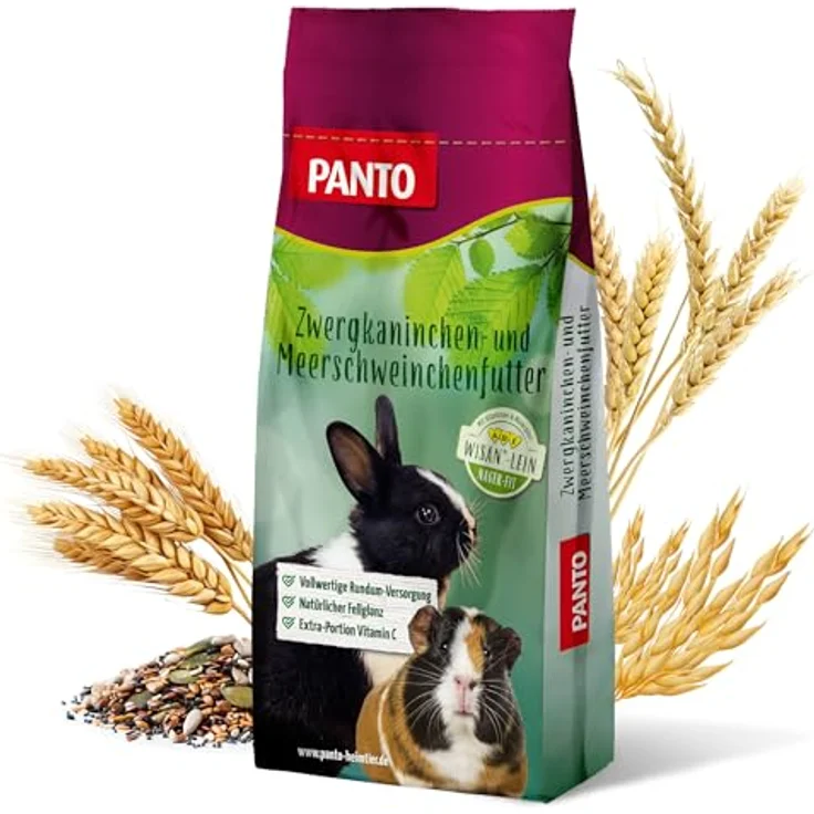 PANTO® Meerschweinchenfutter Pellets, 25 kg, hochwertiges Futter mit Extra an Vitamin C und hohem Faseranteil – Bild 1