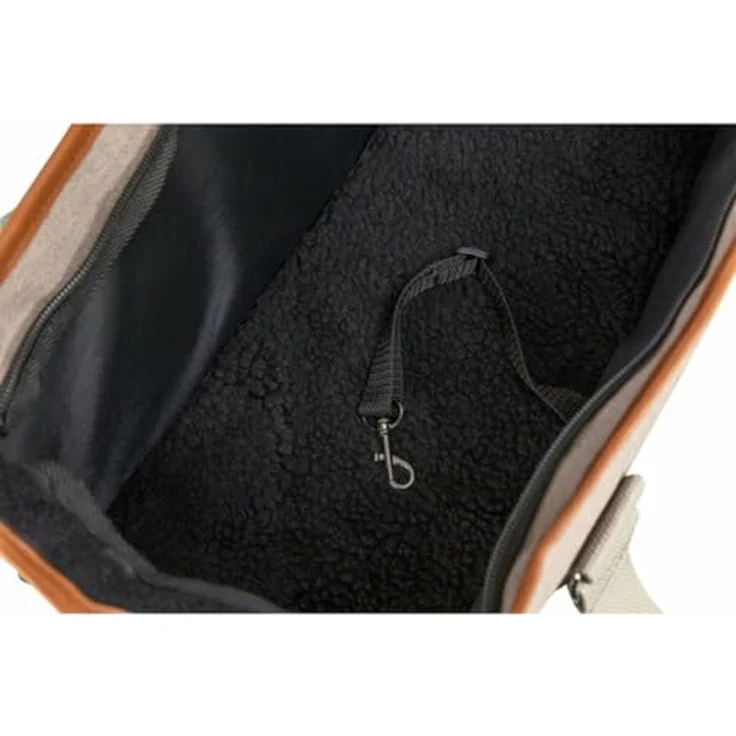TRIXIE Hunde-Tasche Elisa, transportable Tiertransporttasche in sand mit gepolsterter Ausstattung und integrierter Kurzleine – Bild 6