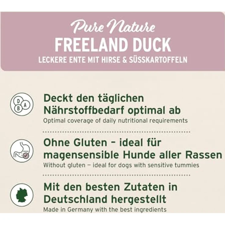 AniForte PureNature FreelandDuck, halbfeuchtes Hundefutter mit Ente und Hirse, 12,5 kg für ausgewachsene und seniore Hunde – Bild 3