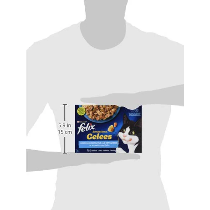 FELIX Sensations Gelees Geschmacksvielfalt aus dem Wasser, Katzen-Nassfutter mit 4 Geschmacksrichtungen, 12x85g – Bild 3