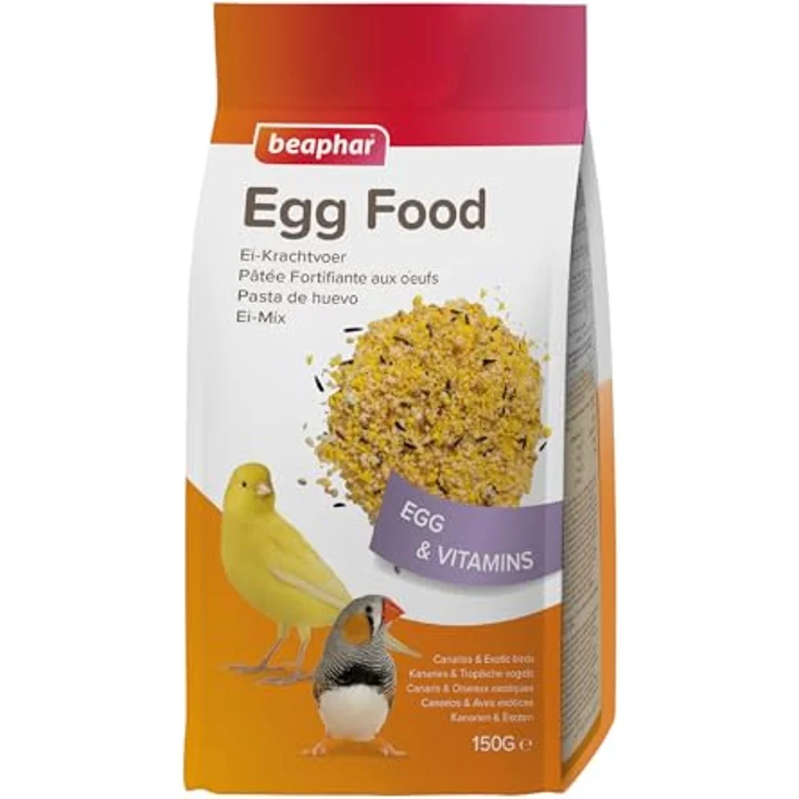 Beaphar Eierpaste für Kanarienvögel, 150 g - Hoher Proteingehalt, fördert Feder- und Eierproduktion, stärkt das Immunsystem – Bild 1