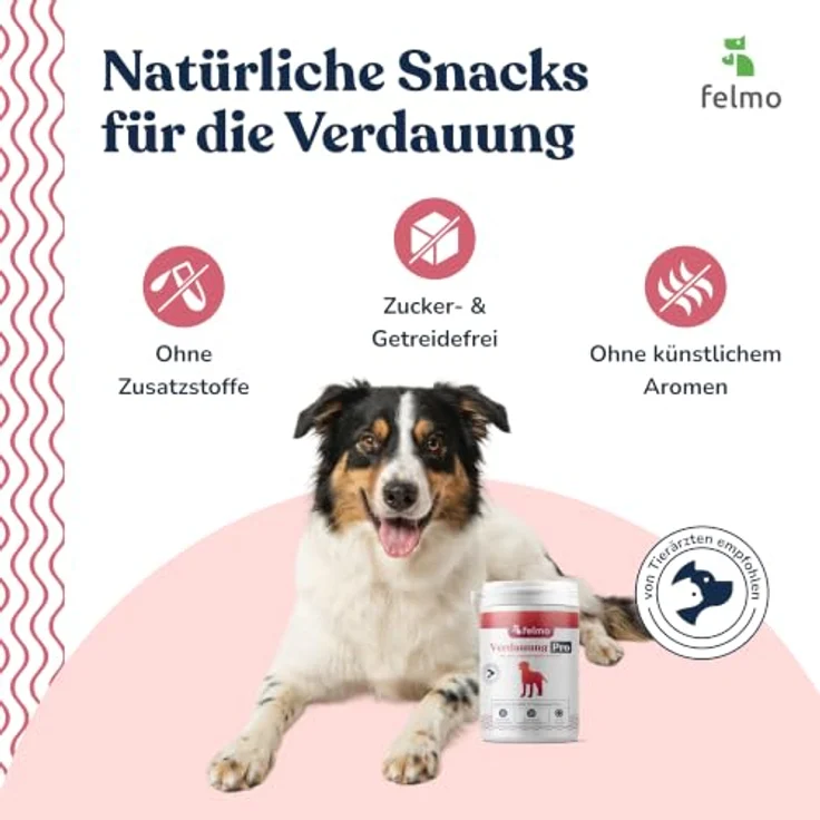 felmo Verdauung Pro (Probiotic) Snacks für Hunde, getreidefrei & zuckerfrei, 180g – Bild 4