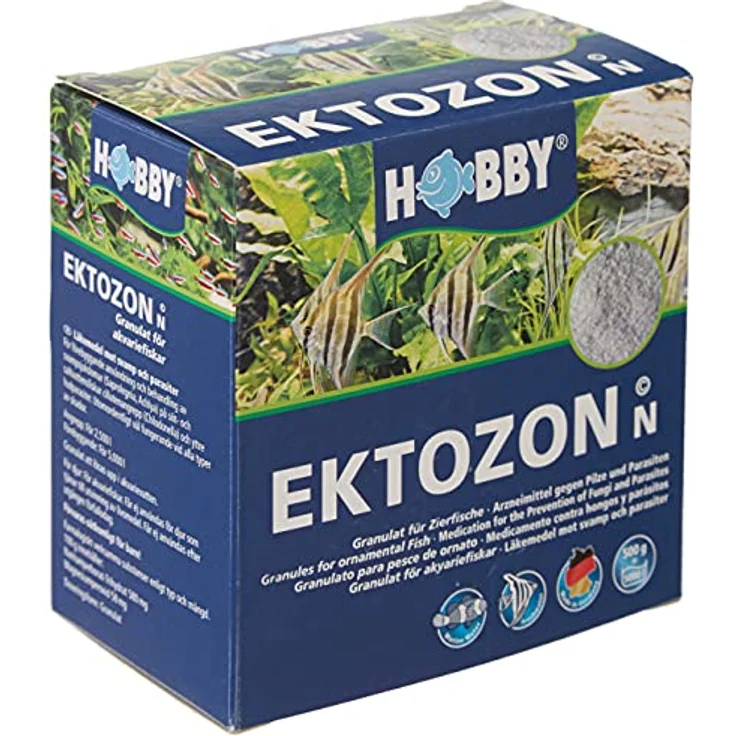 Hobby 51393 Ektozon, Arzneimittel zur Wasseraufbereitung, 500 g gegen Pilzkrankheiten bei Süß- und Seewasserfischen – Bild 2