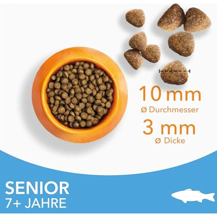 IAMS Senior Katzenfutter trocken mit Fisch, 3 kg - Ausgewogenes Futter für ältere Katzen ab 7 Jahren, reich an tierischen Proteinen, weizenfrei, unterstützt Gesunde Gelenke und starkes Immunsystem – Bild 2