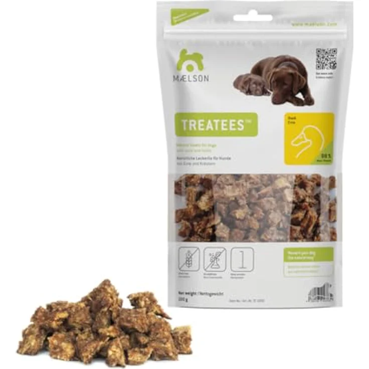 Maelson Treatees Ente Hundeleckerlis, 100 g - 100% natürliche, getreidefreie Monoprotein-Hundeleckerlis, hergestellt in Deutschland – Bild 2