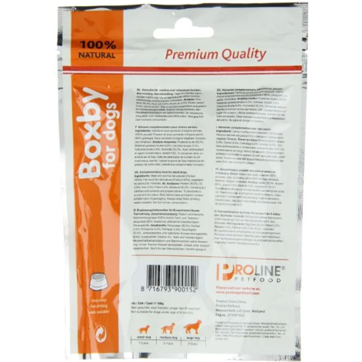 Proline Boxby Hühnchensnacks mit Fisch, 2er Pack (2 x 100 g), 100% natürliche Zutaten – Bild 5
