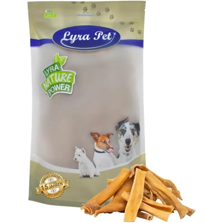 Lyra Pet® Rinderkopfhaut hell getrocknet, 1 kg Kausnack für Hunde, proteinreich und fettarm