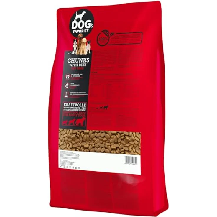 Happy Dog Dog's Favorite Chunks mit Rind, 15 kg, ohne Zuckerzusatz, optimal für Haut und Fell – Bild 3