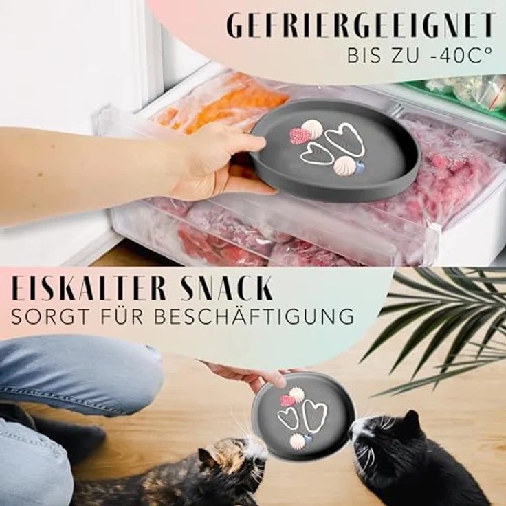 ne&no Futternapf für Katzen [nala Collection] - Extraflache Silikonschale, rutschfest, vielseitig verwendbar, geruchsneutral – Bild 5
