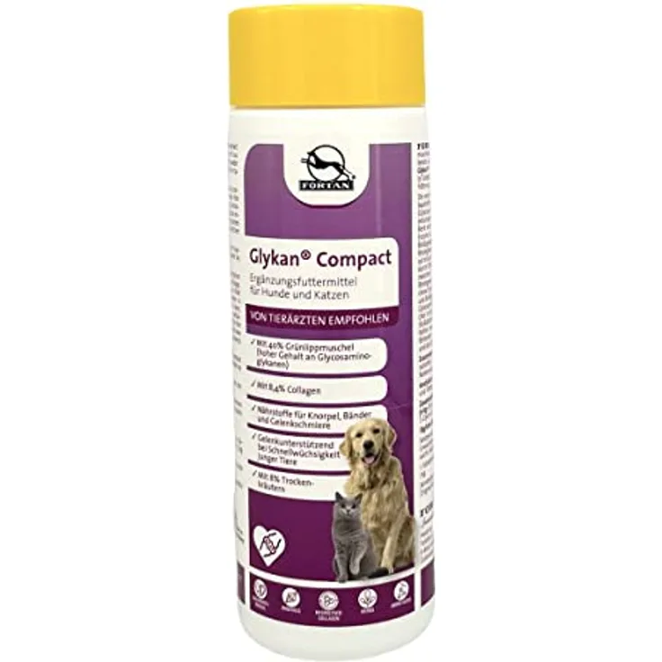 Fortan Glykan Compact, Vitamine für Hunde mit hohem Grünlippmuschelfleischanteil, 400 g