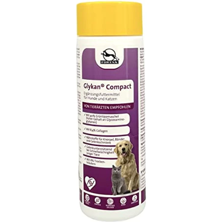 Fortan Glykan Compact, Vitamine für Hunde mit hohem Grünlippmuschelfleischanteil, 400 g – Bild 1