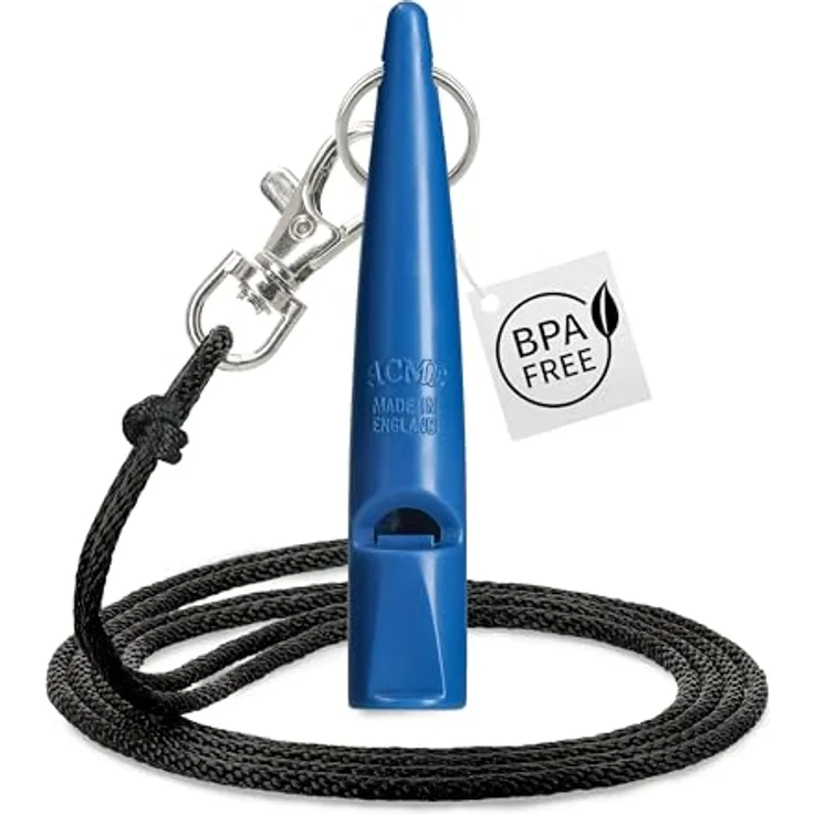 ACME Hundepfeife No. 210,5, Laut und weitreichend, Frequenzstandardisiert, inklusive GRATIS Pfeifenband, Snorkel Blue