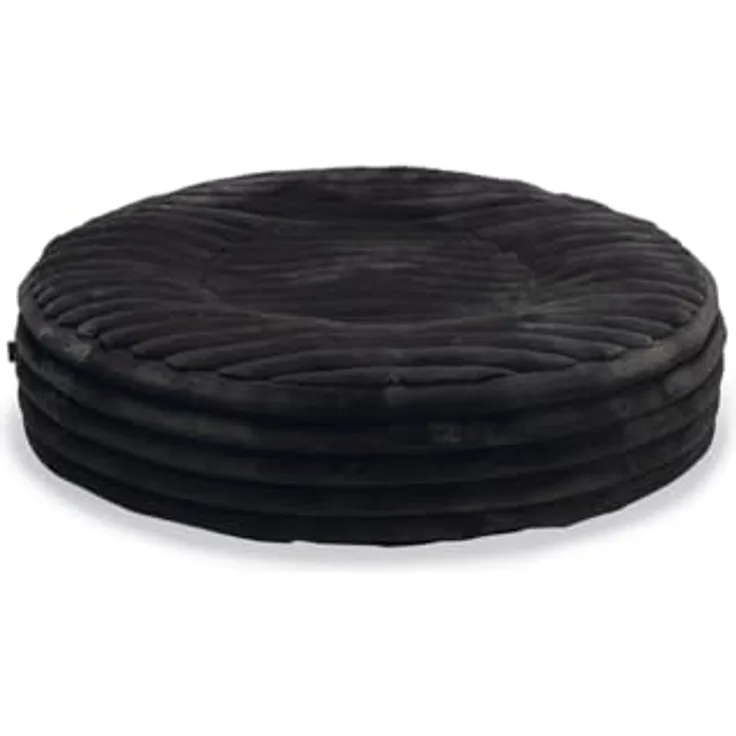 Designed By Lotte Tierkissen Katzenkissen Reza rund anthrazit mit recyceltem Polyesterfaser-Innenbezug