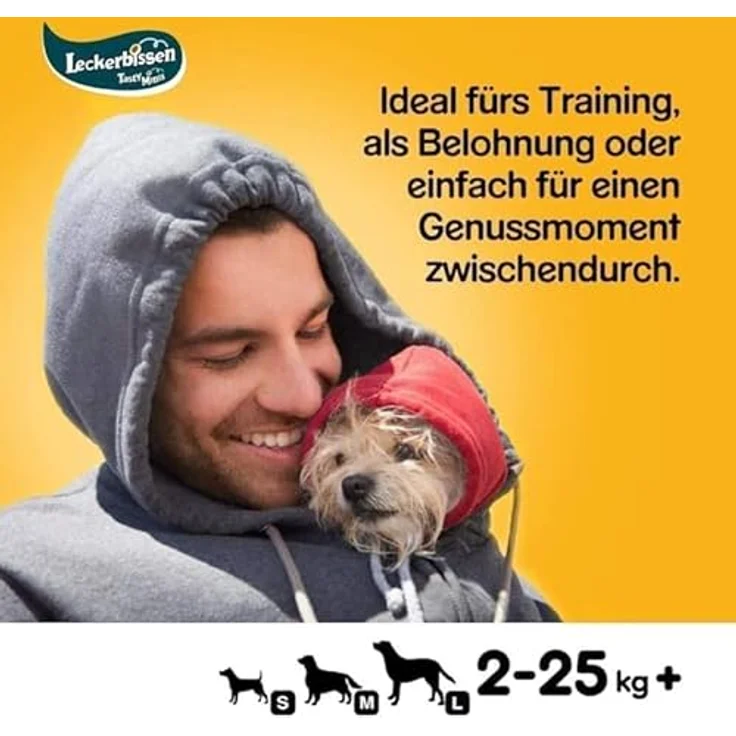 Pedigree Leckerbissen Kau-Schnitten mit Rind und Geflügel, proteinreicher Hundesnack mit Vitaminen, 155g – Bild 6