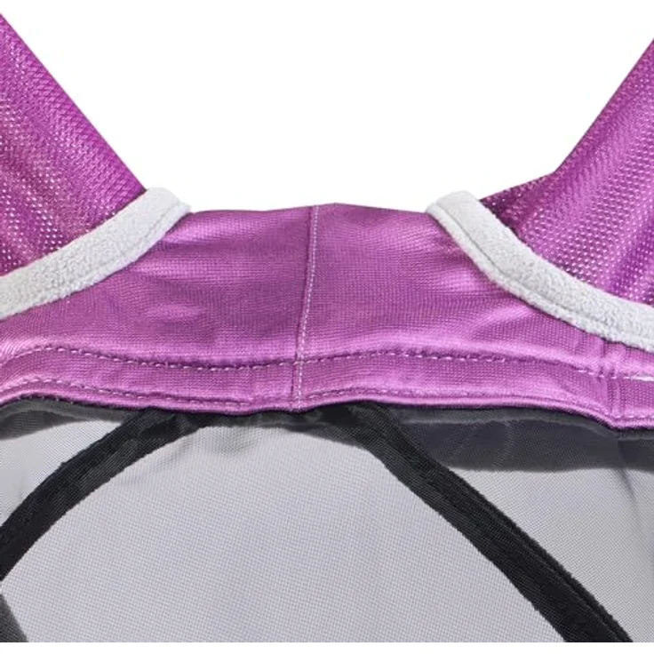 Harrison Howard CareMaster Pro Luminous Pferde Fliegenmaske mit UV-Schutz, Fleece-Polsterung, Ohrenschutz, Lavendel Lila, Warmblut (L) – Bild 5