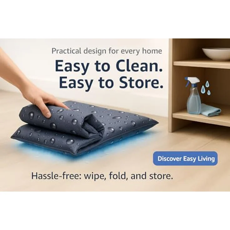 Flamingo Kühlmatte Hund und Katze, wasserfest faltbar mit Gel-Füllung, 76x66x6cm (M) für zusätzliche Erfrischung, ideal für Zuhause und Reisen – Bild 4