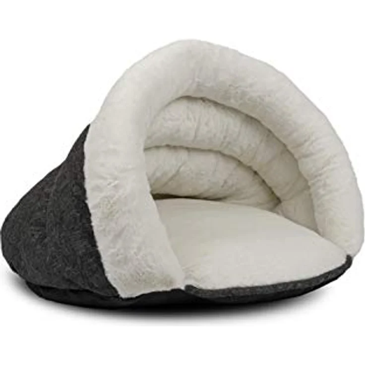 TrendPet LunaSuite Kuschelbett für Katzen oder kleine Hunde (Beige) – Bild 2