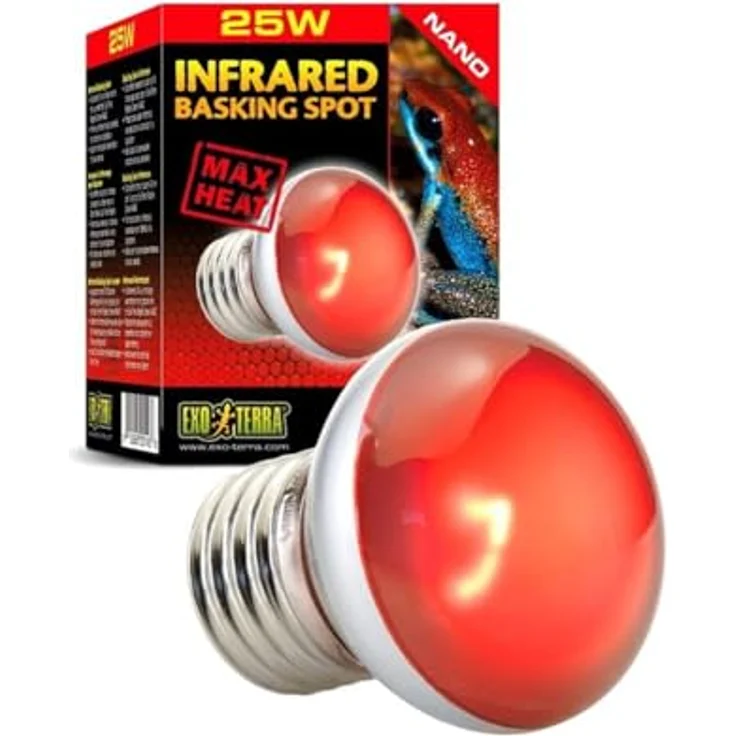 Exo Terra Infrared Basking Spot Nano, Infrarotlampe für Reptile Dome Nano, 25W, E27, erhöht die Lufttemperatur, 24-Stunden-Strahlungswärme – Bild 2