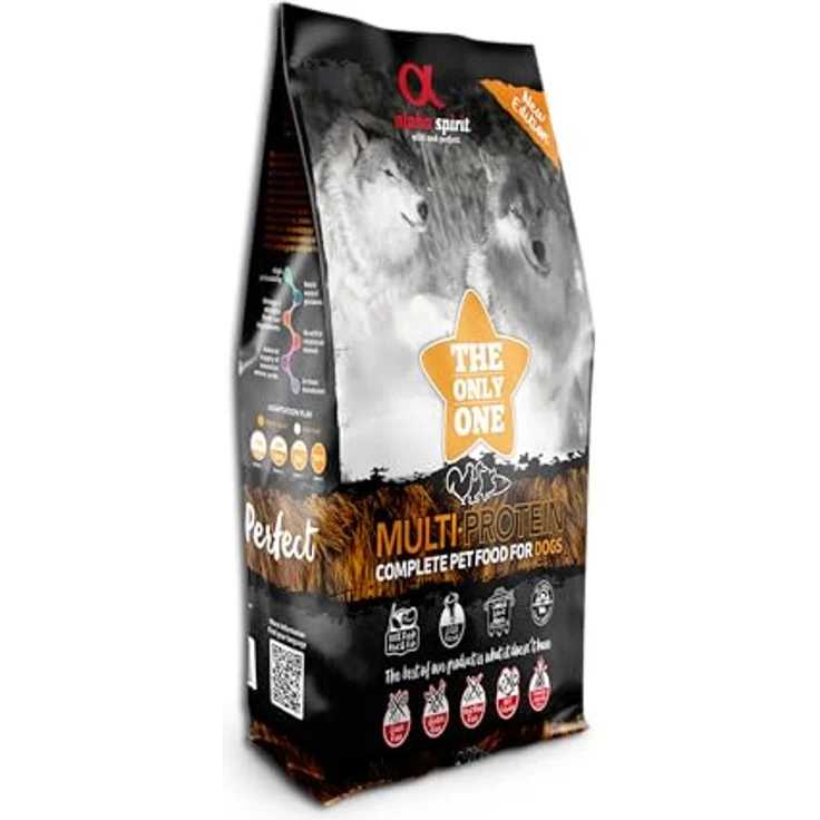 Alpha Spirit 4203512, Multiprotein Hundefutter, glutenfrei, getreidefrei, 12 kg, 85% frisches Fleisch und Fisch – Bild 1