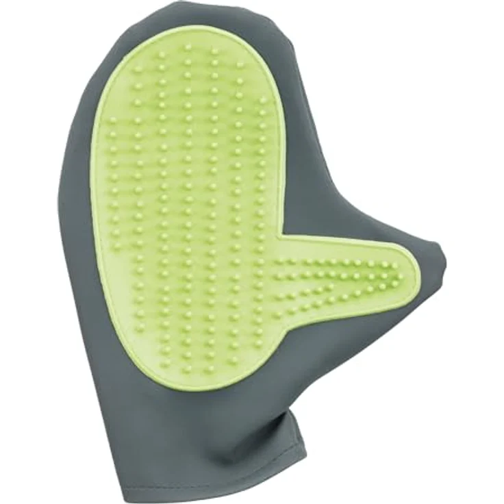 Trixie 6290 Kleintier Fellpflege-Handschuh, 11 × 21 cm, grün – Bild 2