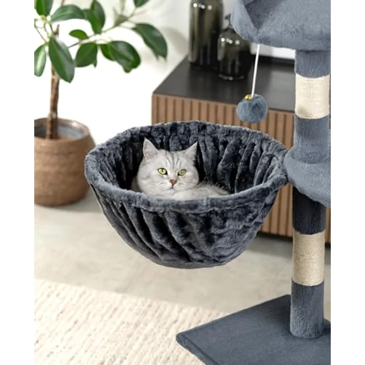 lionto Liegemulde für Kratzbäume 40 cm Durchmesser, 25 cm Tiefe dunkelgrau – Bild 3