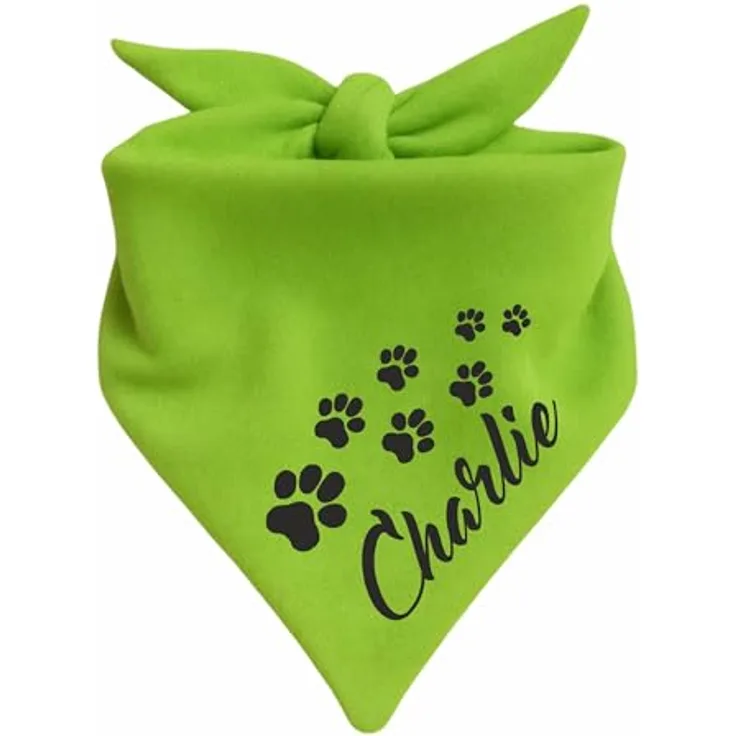 Kleiner Fratz Hunde Dreiecks Halstuch, Lime, Größe 2 (68 cm), waschbar bis 40 Grad, hochwerter Druck, ideal für große Rassen